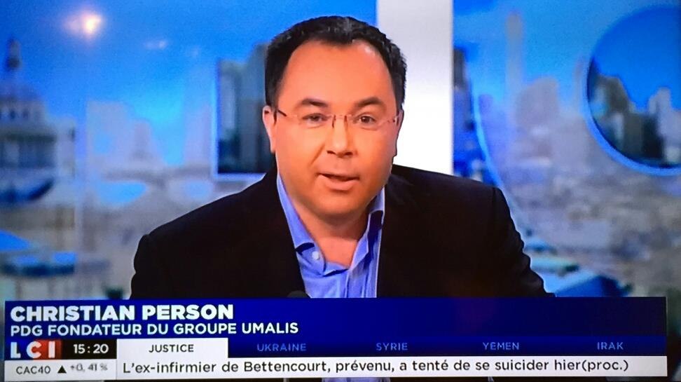 Christian Person, PDG fondateur d'Umalis Group, en plateau LCI — interview télévisée