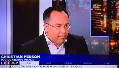 Christian Person, PDG d'Umalis Group, en direct sur LCI — plateau télévisé